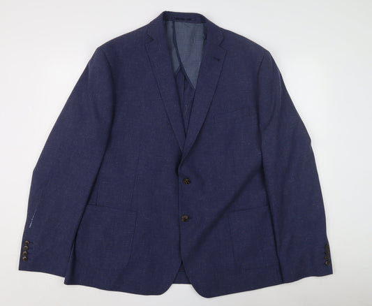 Racing Green Men's Blue Blazer 48 R Regular Fit