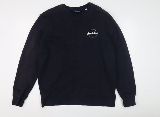 Jack & Jones Men's Black XL Pullover Sweatshirt