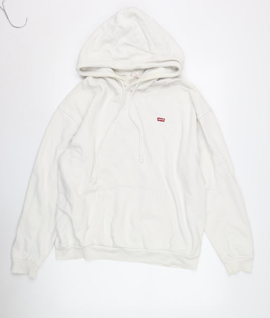 Levi's Men's White M Hoodie Pullover with Logo