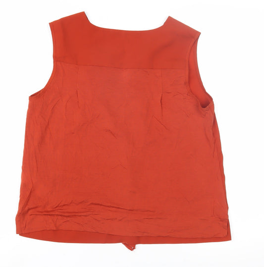French Connection Women's Red Sleeveless Blouse