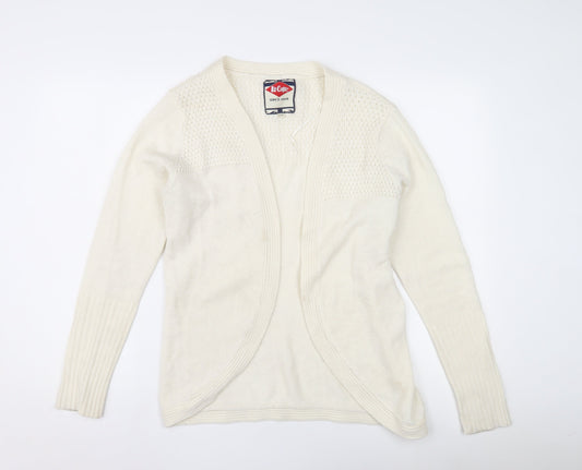 Lee Cooper Women's Ivory Cardigan 12 V-Neck