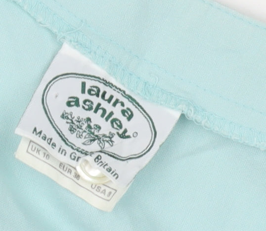 Laura Ashley Women's Blue Cotton Sleeveless Top, Size 10