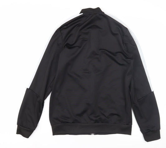 Puma Boys Black Track Jacket - Large, Hooded, Polyester