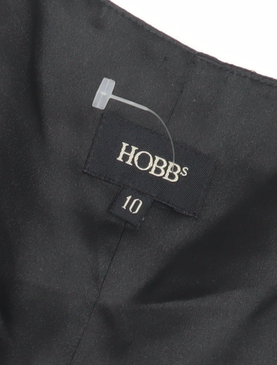 Hobbs Women's Black Long Sleeve Chiffon Dress Size 10