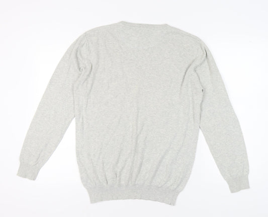 Jooti Jeans Men's Grey Cotton XL Pullover Jumper