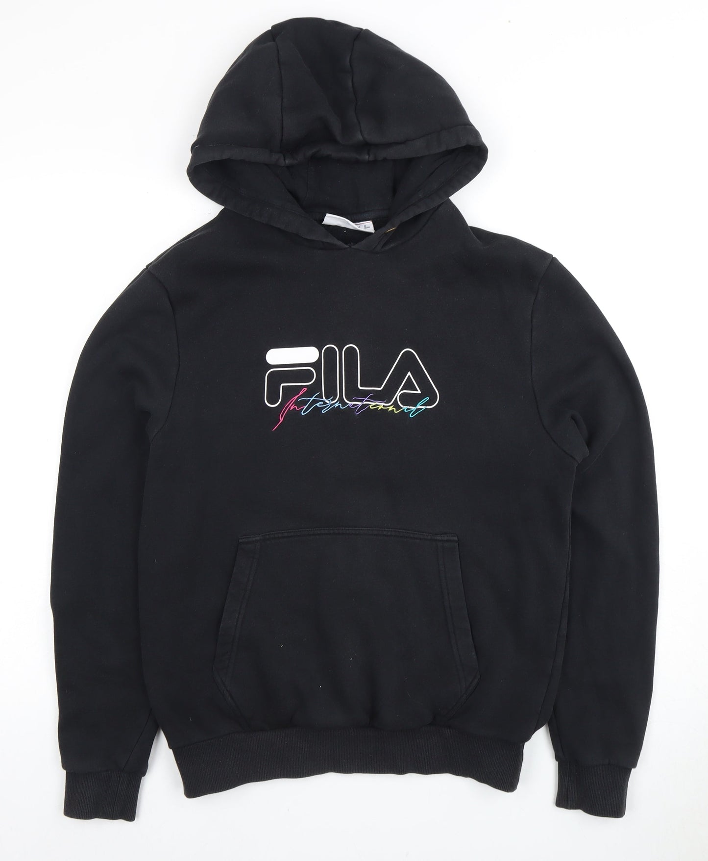 Fila Men's Black Logo Pullover Hoodie, Size S