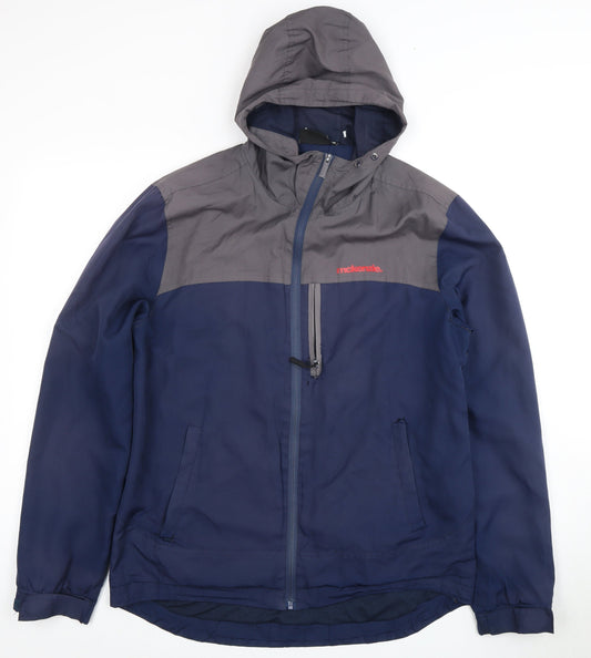 McKenzie Men's Blue Medium Hooded Windbreaker Jacket