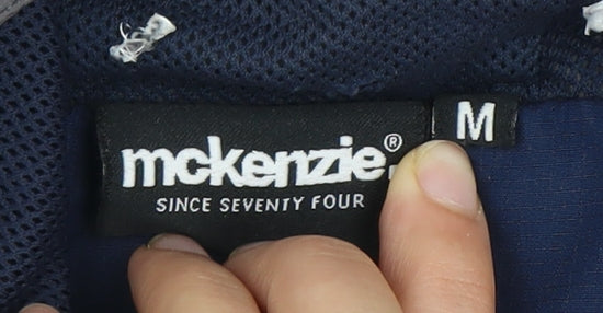 McKenzie Men's Blue Medium Hooded Windbreaker Jacket