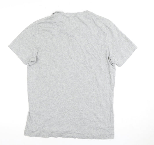 Diesel Grey Men's S Cotton Crew Neck T-Shirt