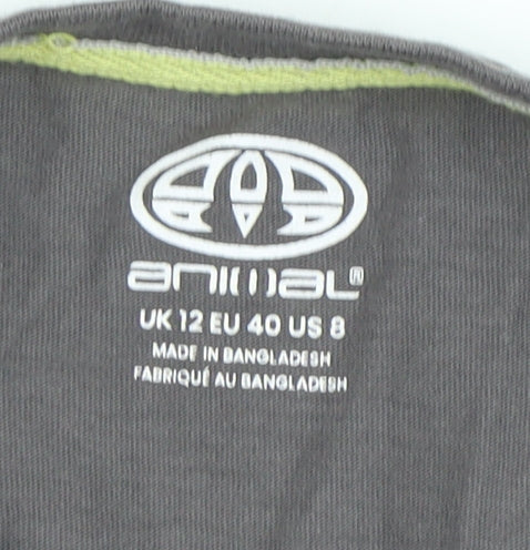 Animal Womens Grey Long Sleeve Cotton T-Shirt