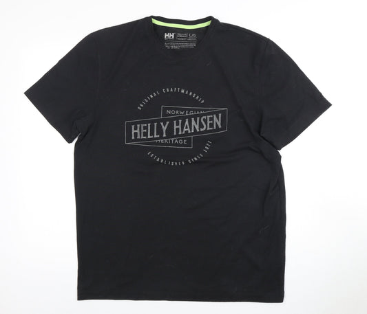Helly Hansen Men's Black L Graphic T-Shirt, Regular Fit