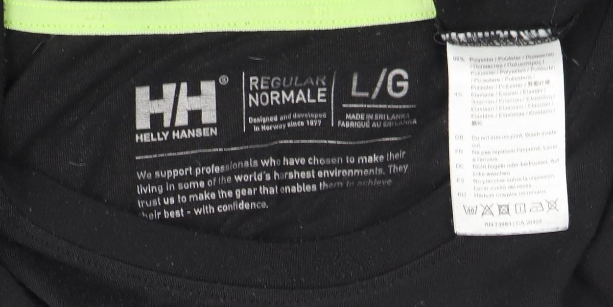 Helly Hansen Men's Black L Graphic T-Shirt, Regular Fit