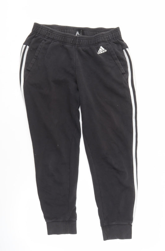 Additional front view of Adidas Men's Black Jogger Trousers M - Gym & Training