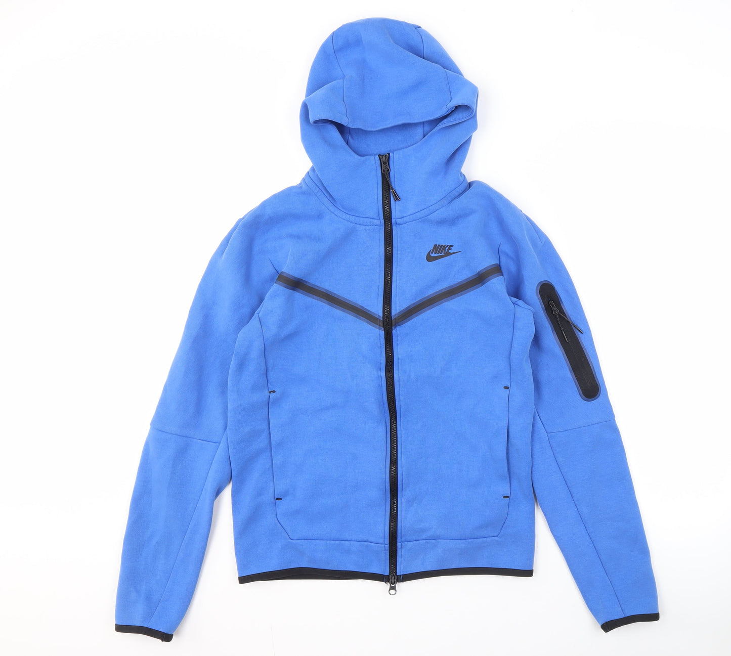 Nike Men's Blue Full Zip Hoodie, XS - Stylish Gym Wear