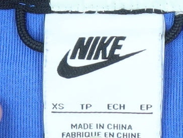 Nike Men's Blue Full Zip Hoodie, XS - Stylish Gym Wear