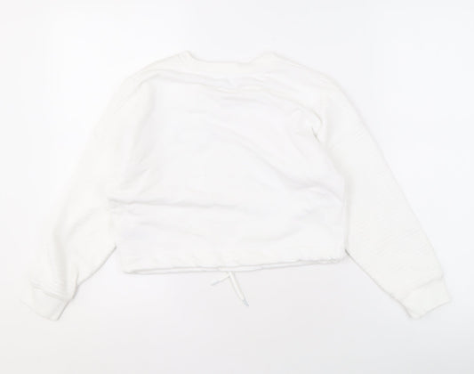 DKNY Women's White Pullover Sweatshirt Size 10