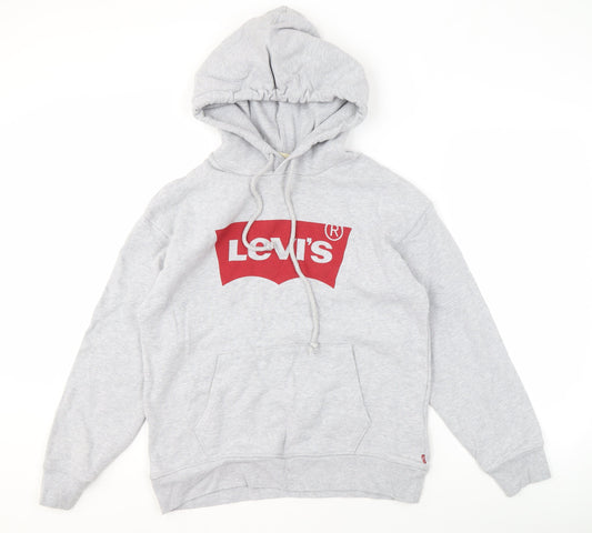 Levi's Men's Grey Logo Pullover Hoodie, Size S