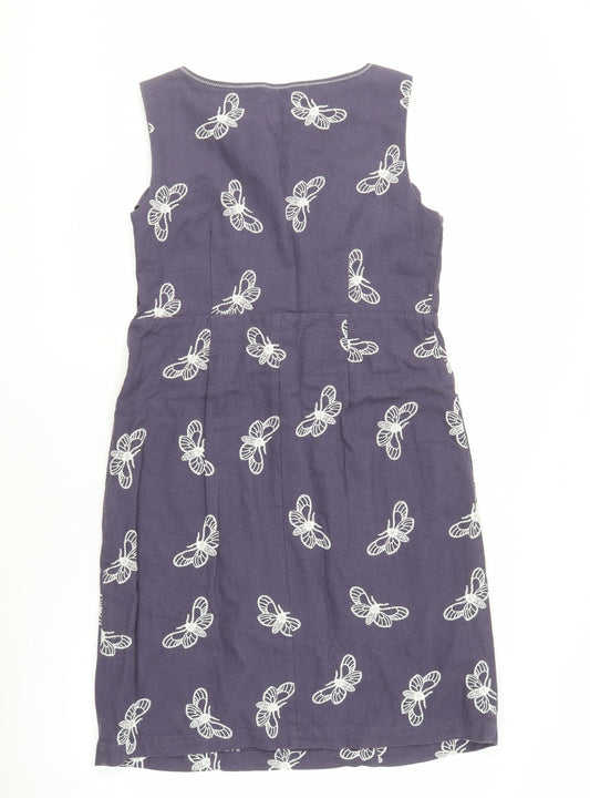 White Stuff Women's Purple Butterfly Shift Dress