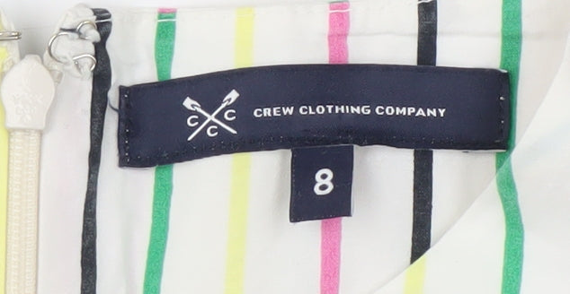 Crew Clothing Women's Multicoloured Striped Dress Size 8