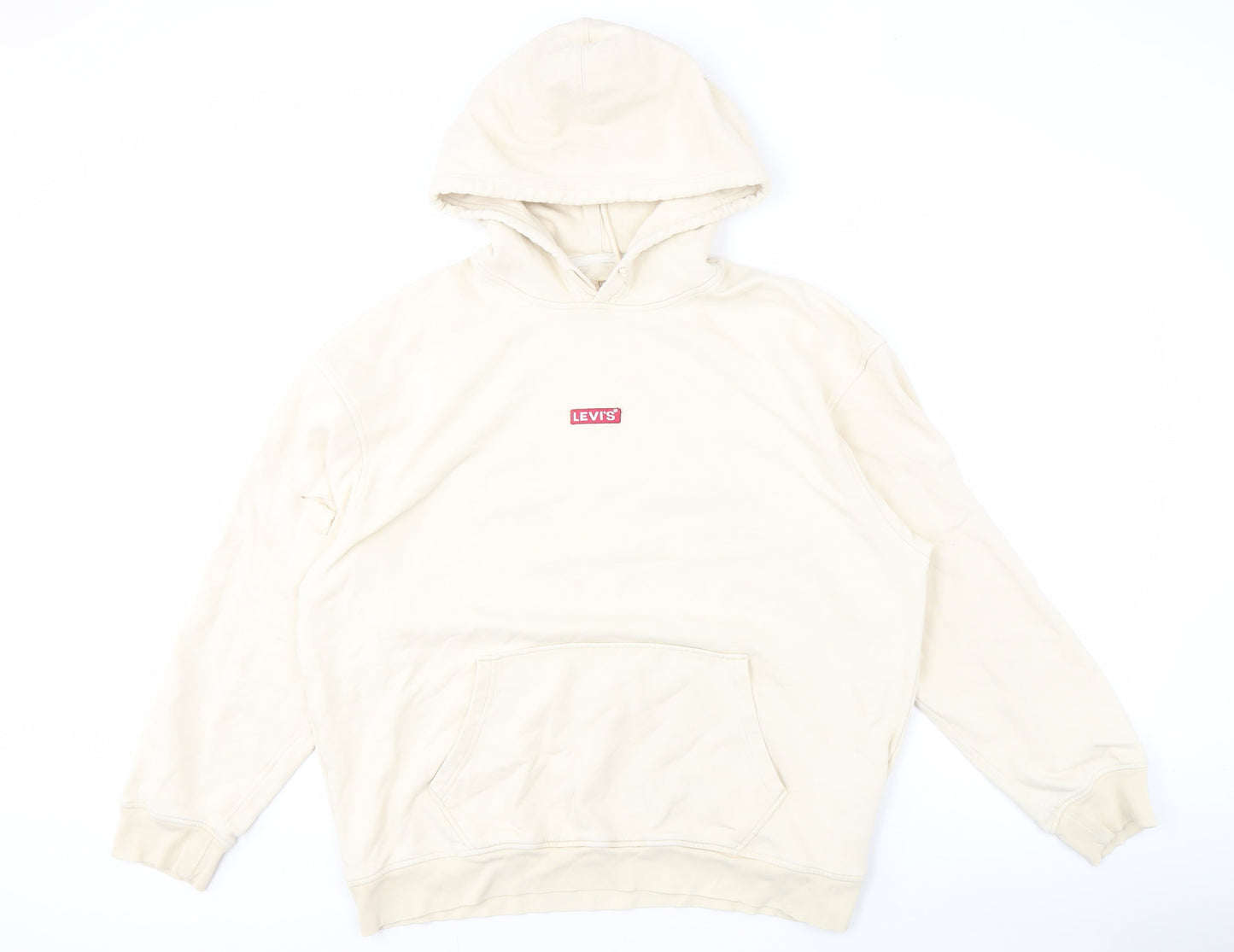 Levi's Men's Beige Hoodie, Size L, Relaxed Fit