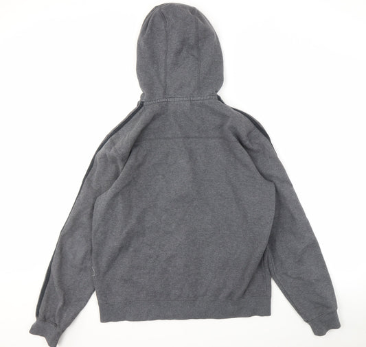Adidas Men's Grey Full Zip Hoodie Medium