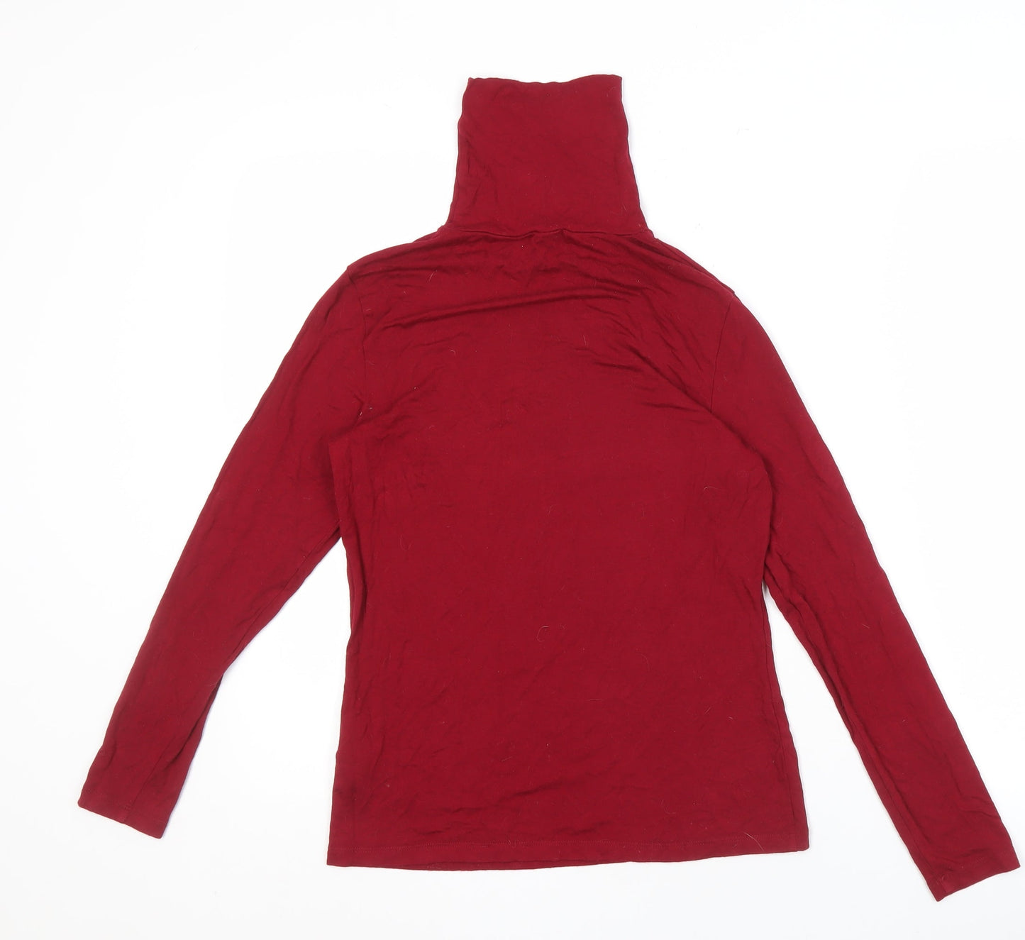 Hobbs Women's Red Roll Neck Top, Size S, Long Sleeve