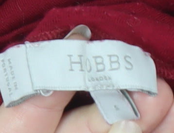 Hobbs Women's Red Roll Neck Top, Size S, Long Sleeve