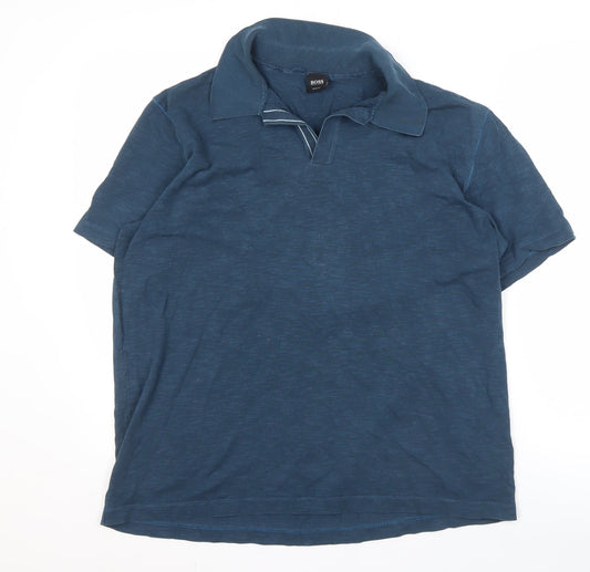 Hugo Boss Men's Blue 2XL Slim Fit Polo Shirt