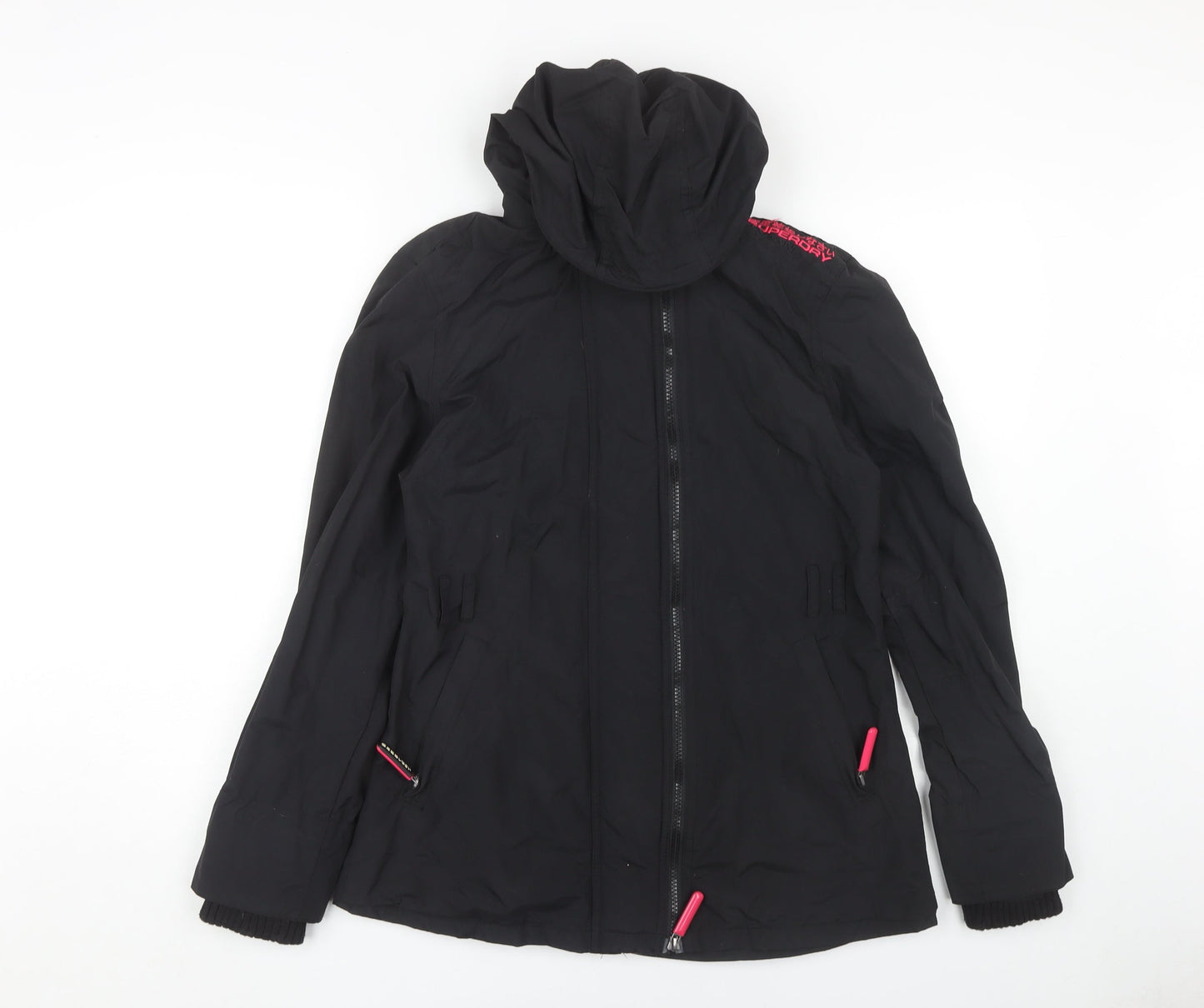 Superdry Women's Black Hooded Windbreaker Jacket M