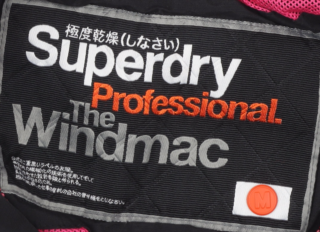 Superdry Women's Black Hooded Windbreaker Jacket M