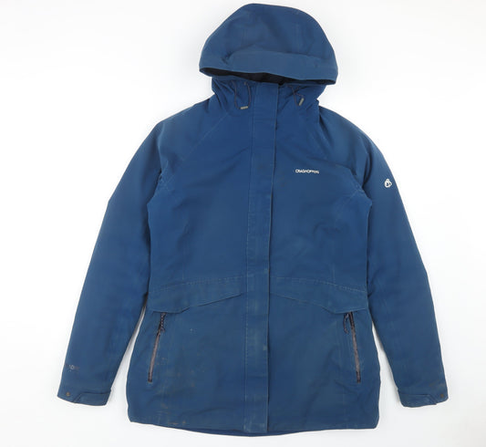 Craghoppers Women's Blue Waterproof Rain Coat Jacket Size 12