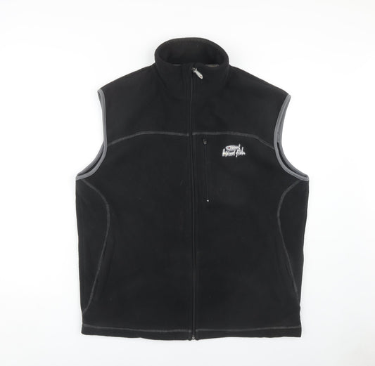 Weird Fish Men's Black Fleece Waistcoat M - Casual Style
