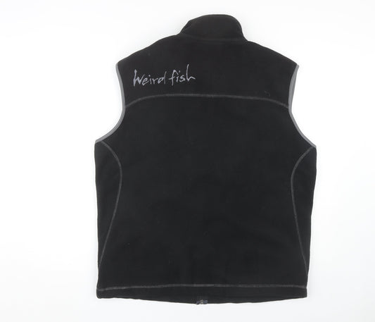 Weird Fish Men's Black Fleece Waistcoat M - Casual Style