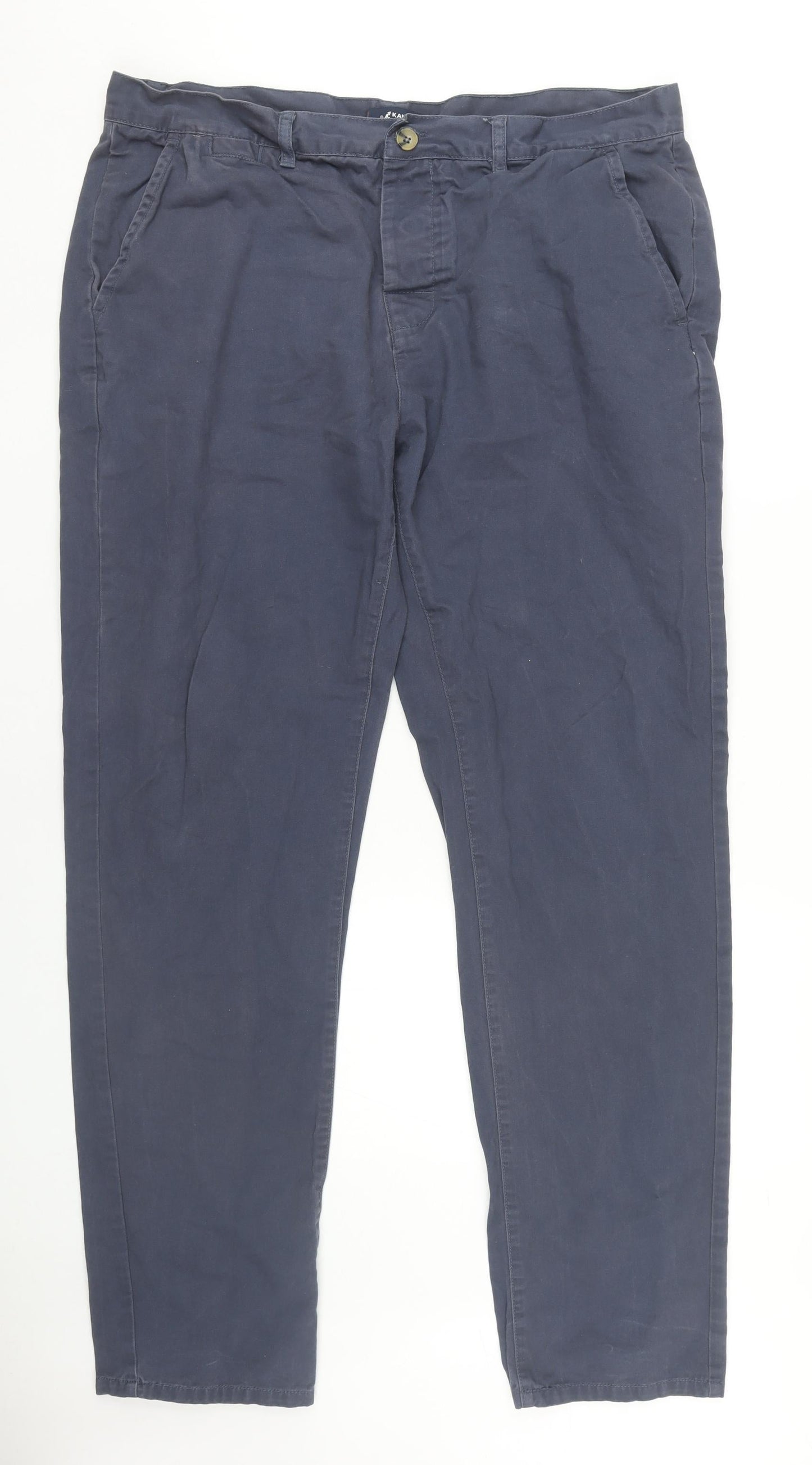 Kangol Men's Blue Chino Trousers, Size 40