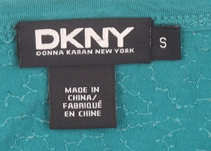 DKNY Women's Sequin Green T-Shirt, S, Party Top
