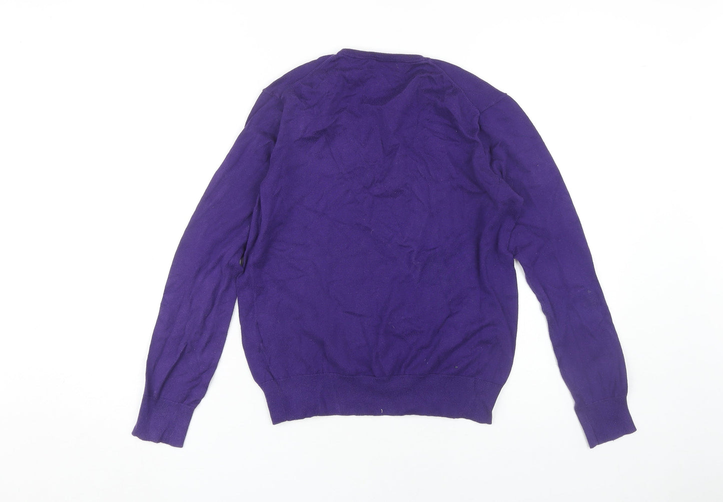 Ralph Lauren Women's Purple V-Neck Pullover Jumper M