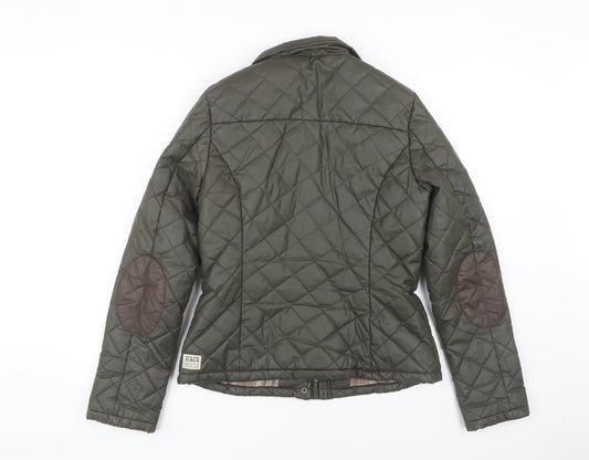 SoulCal & Co Women's Green Quilted Jacket Size 10