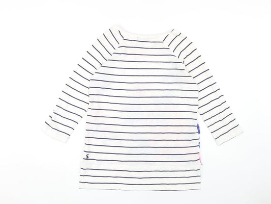 Womens UK Size 10 Joules Multicoloured Cotton Blend T-Shirt