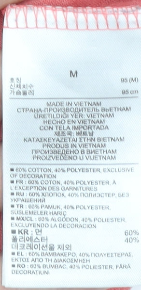 Gap Women's Pink 3/4 Sleeve Top, Size M