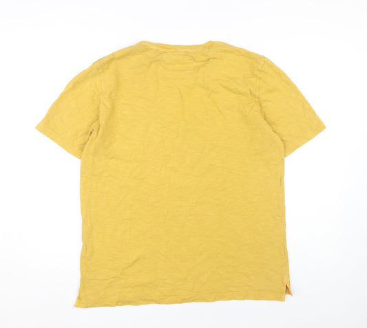 Superdry Men's Yellow Crew Neck T-Shirt Size L