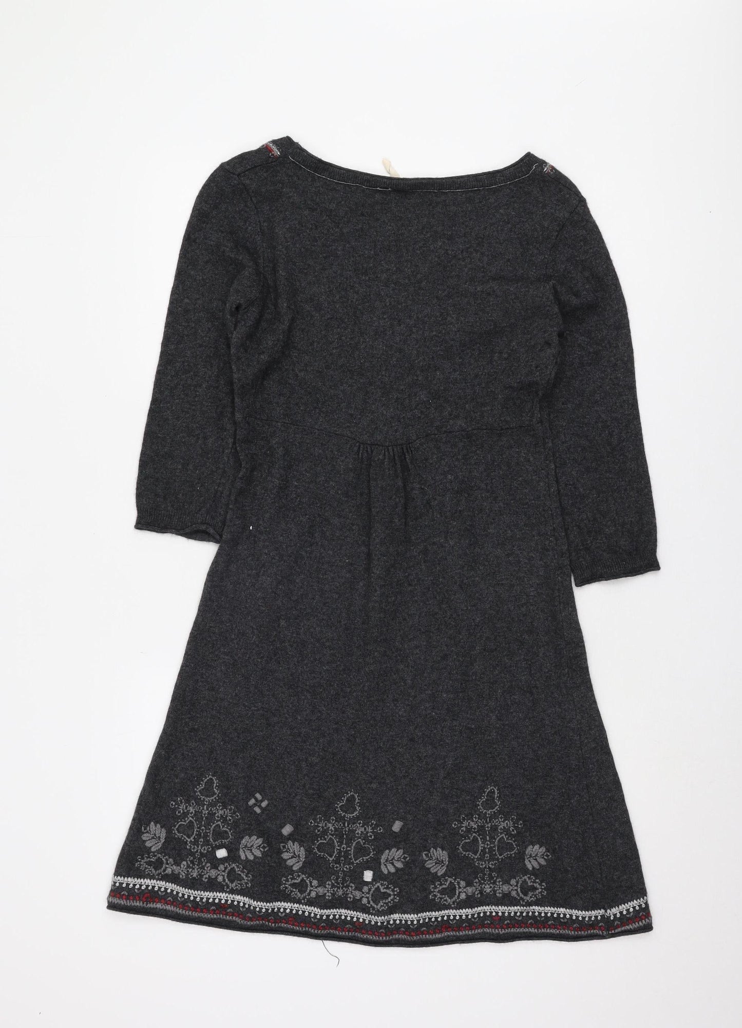White Stuff Women's Grey A-Line Dress Size 14