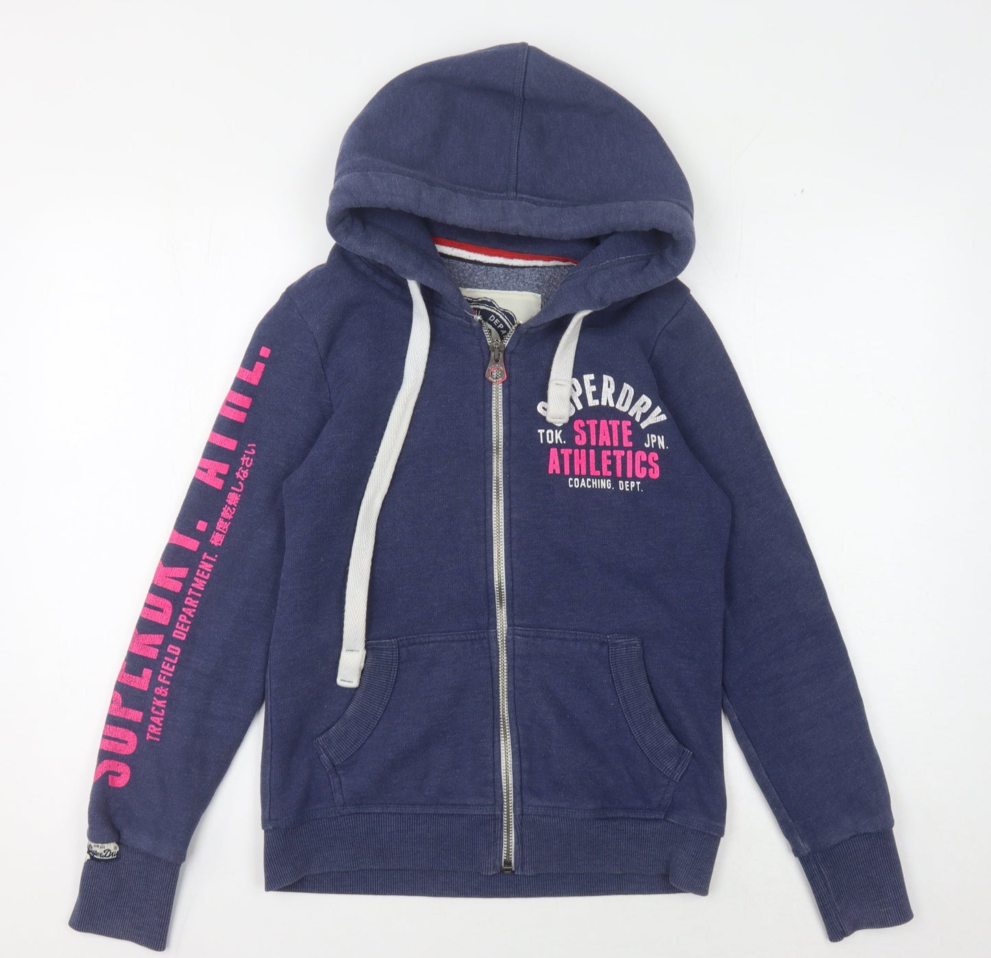Superdry Women's Blue Hooded Basic Jacket, Size S