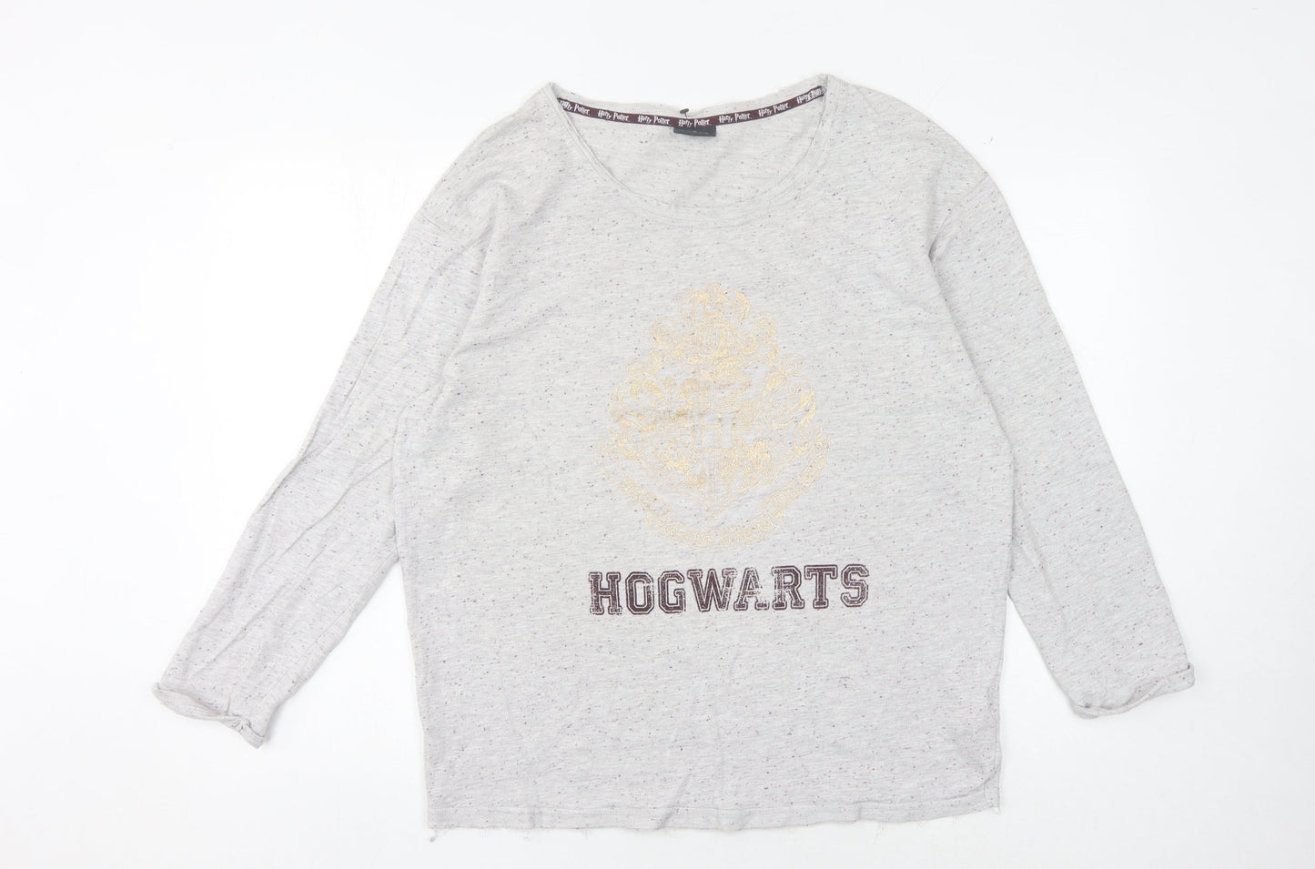 Harry Potter Grey Hogwarts Long Sleeve T-Shirt L