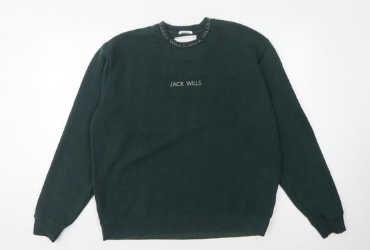 Jack Wills Men’s Green Logo XL Sweatshirt
