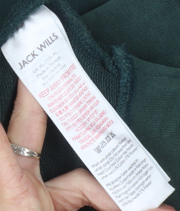 Jack Wills Men’s Green Logo XL Sweatshirt