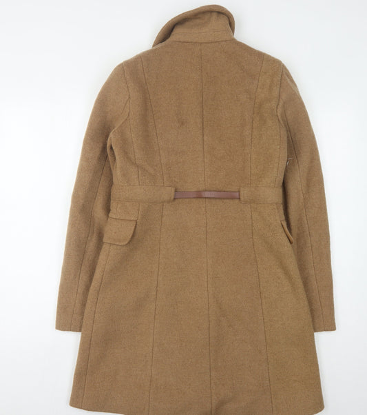 La Redoute Women's Brown Coat Size 10 Polyester Wool