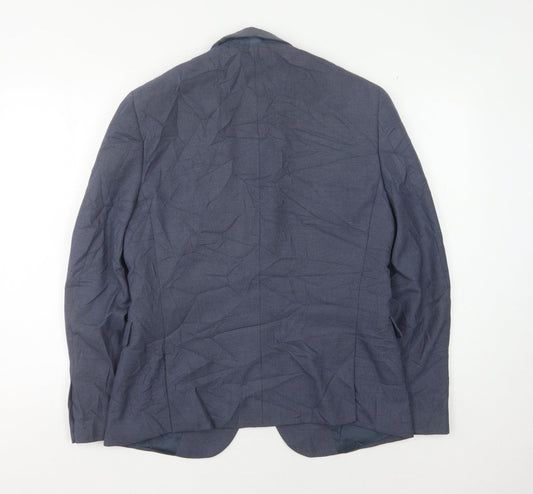 Next Men's Blue Suit Jacket, Size 40S, Formal Style