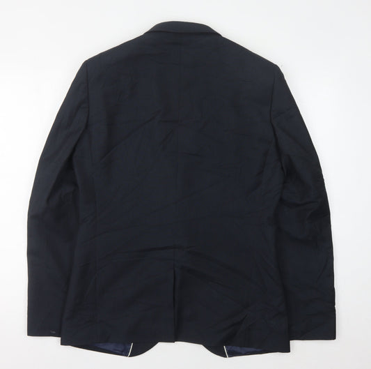 Next Men's Navy Blazer 40R Regular Single-Breasted Formal