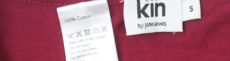 John Lewis Women's Red V-Neck T-Shirt Size S