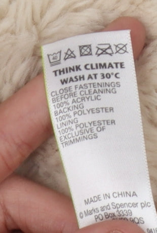 Brand and care label for Marks & Spencer Beige girls’ faux fur waistcoat 1-1.5 years